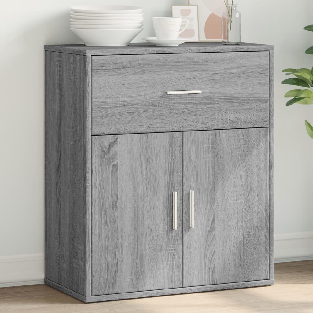 skænk 60x31x70 cm konstrueret træ grå sonoma-eg