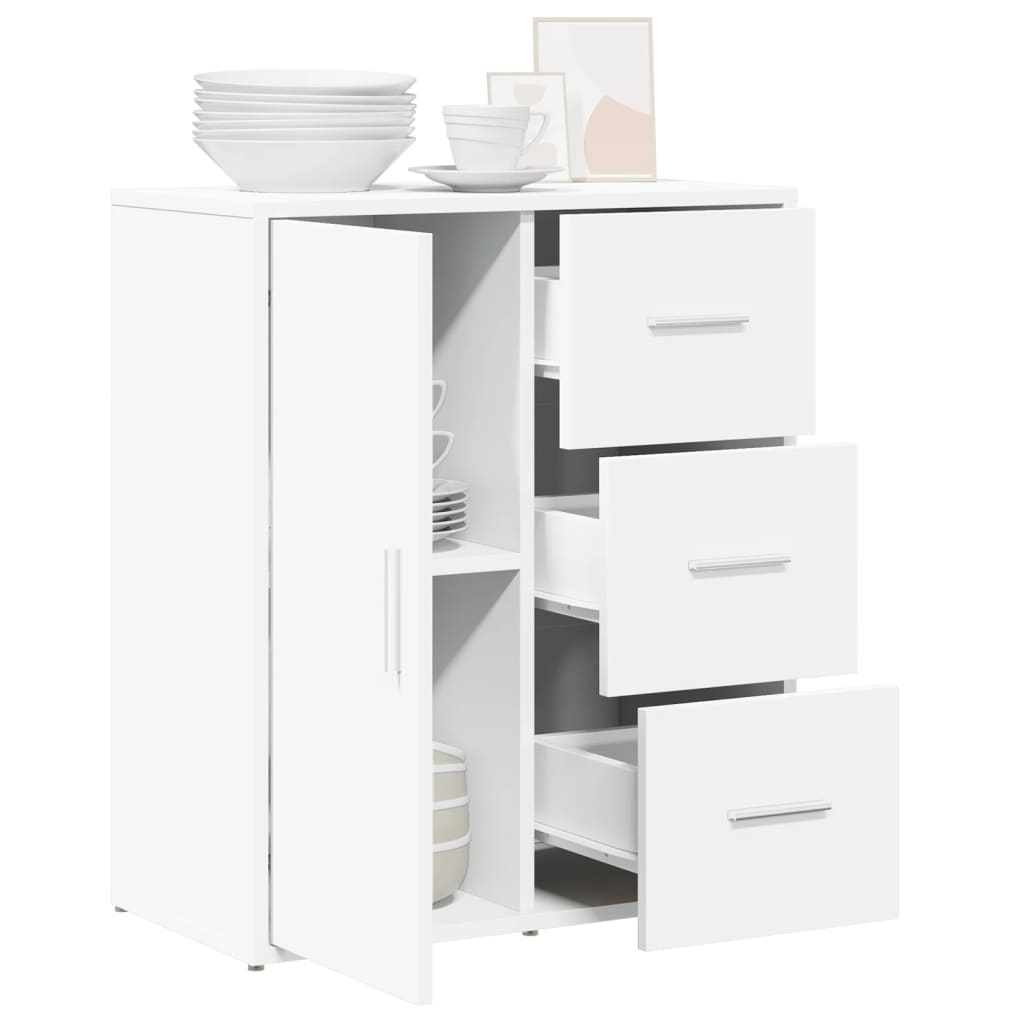 skænk 60x31x70 cm konstrueret træ hvid