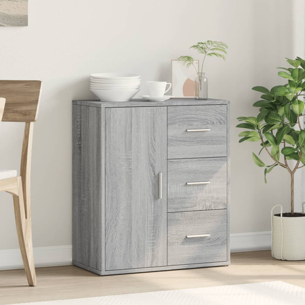 skænk 60x31x70 cm konstrueret træ grå sonoma-eg