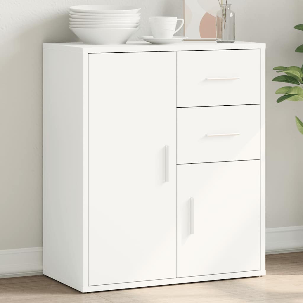 skænk 60x31x70 cm konstrueret træ hvid