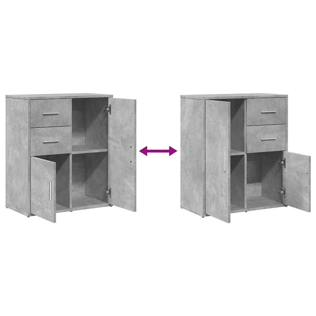 skænk 60x31x70 cm konstrueret træ betongrå