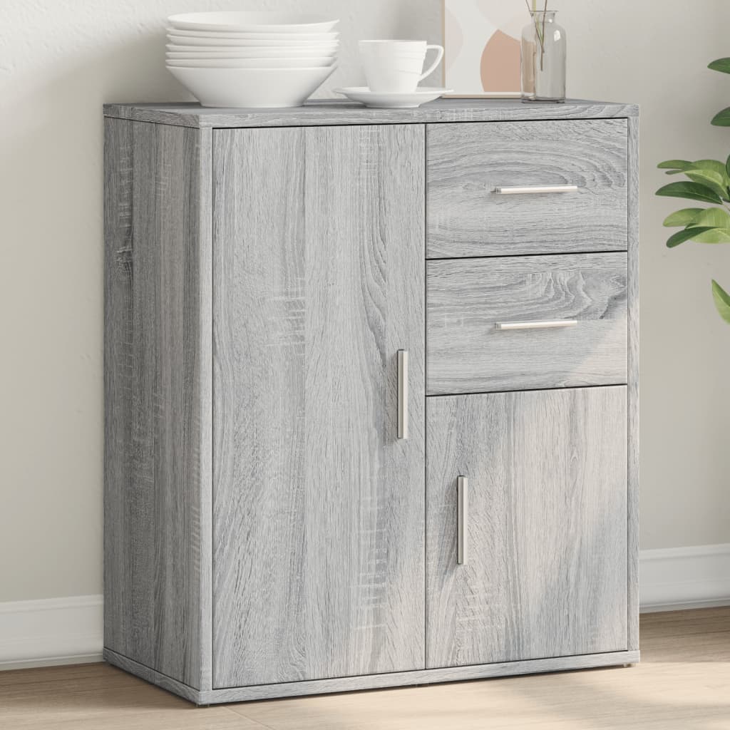 skænk 60x31x70 cm konstrueret træ grå sonoma-eg