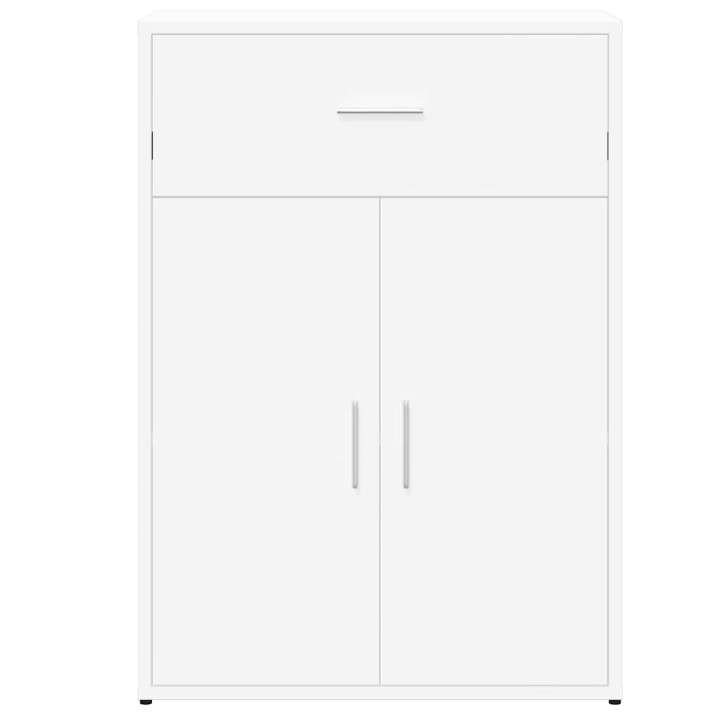 skænk 60x30x84 cm konstrueret træ hvid