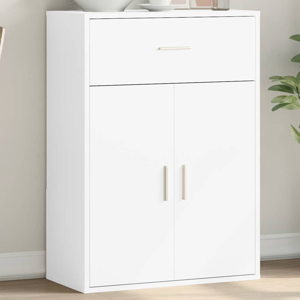 skænk 60x30x84 cm konstrueret træ hvid