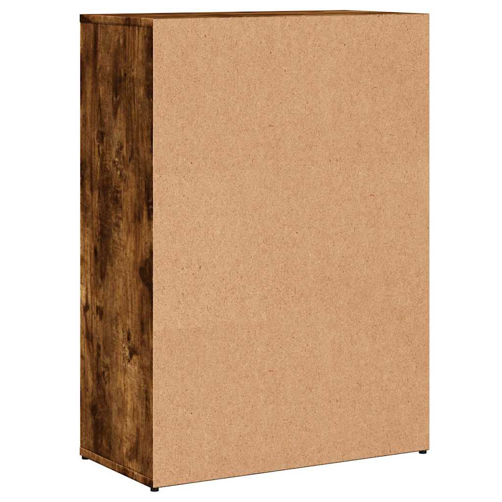 skænk 60x30x84 cm konstrueret træ røget egetræsfarve