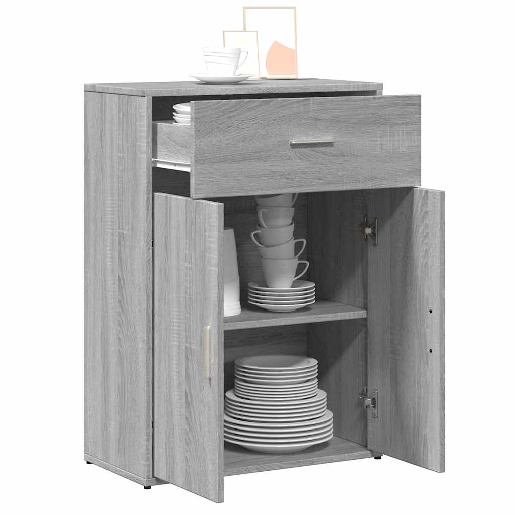 skænk 60x30x84 cm konstrueret træ grå sonoma-eg