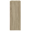 skab 60x31x84 cm konstrueret træ røget egetræsfarve