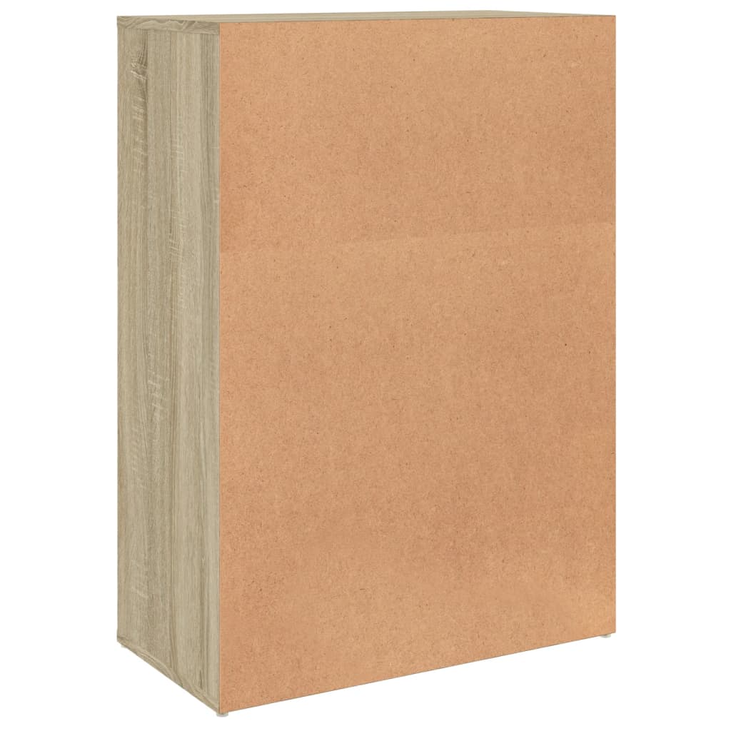skab 60x31x84 cm konstrueret træ røget egetræsfarve