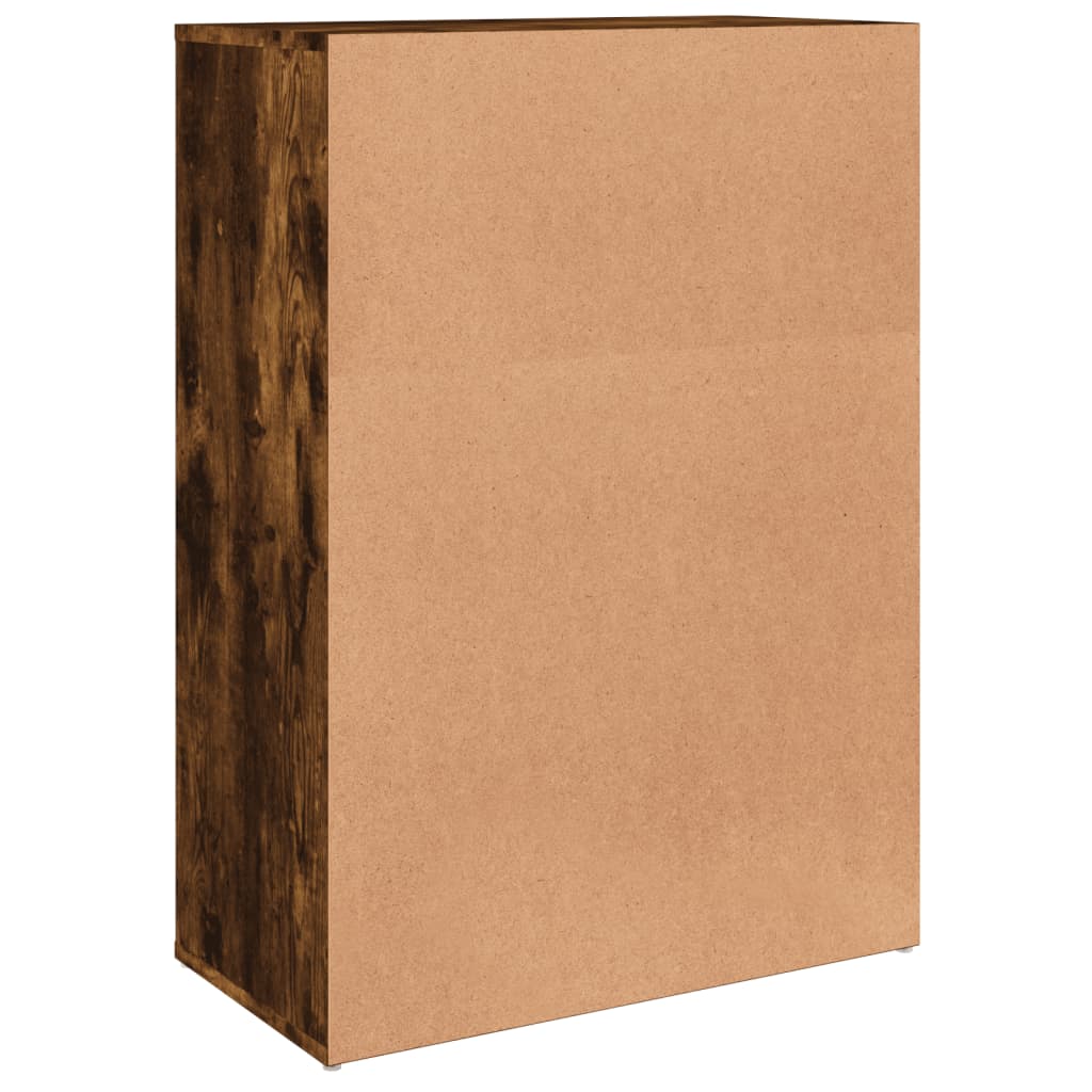 skænk 60x31x84 cm konstrueret træ røget egetræsfarve