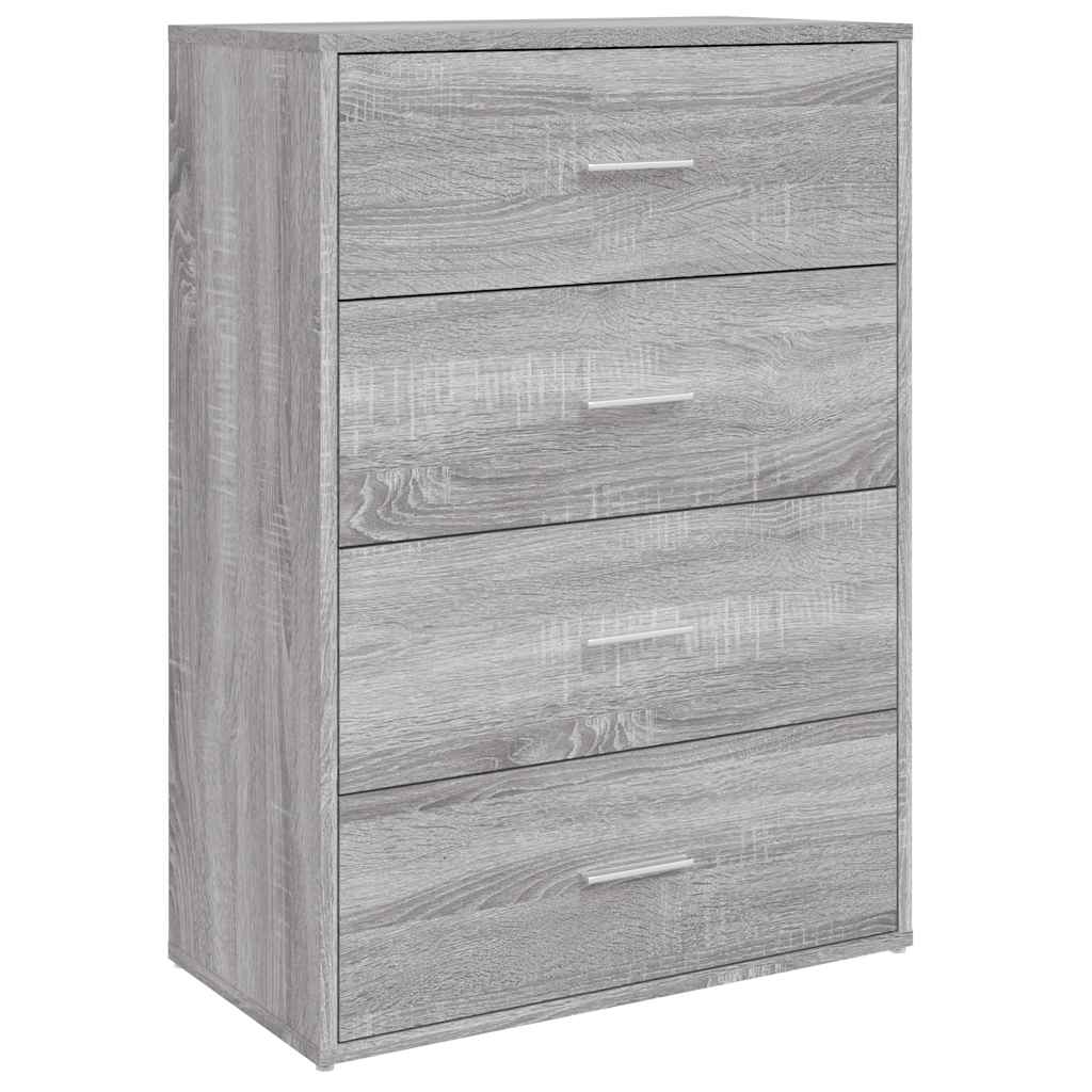 skab 60x31x84 cm konstrueret træ grå sonoma-eg