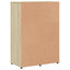 skab 60x31x84 cm konstrueret træ røget egetræsfarve