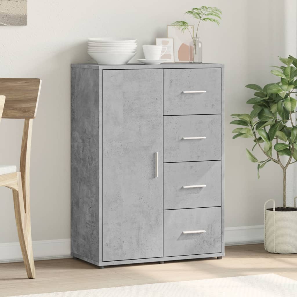 skænk 60x31x84 cm konstrueret træ betongrå