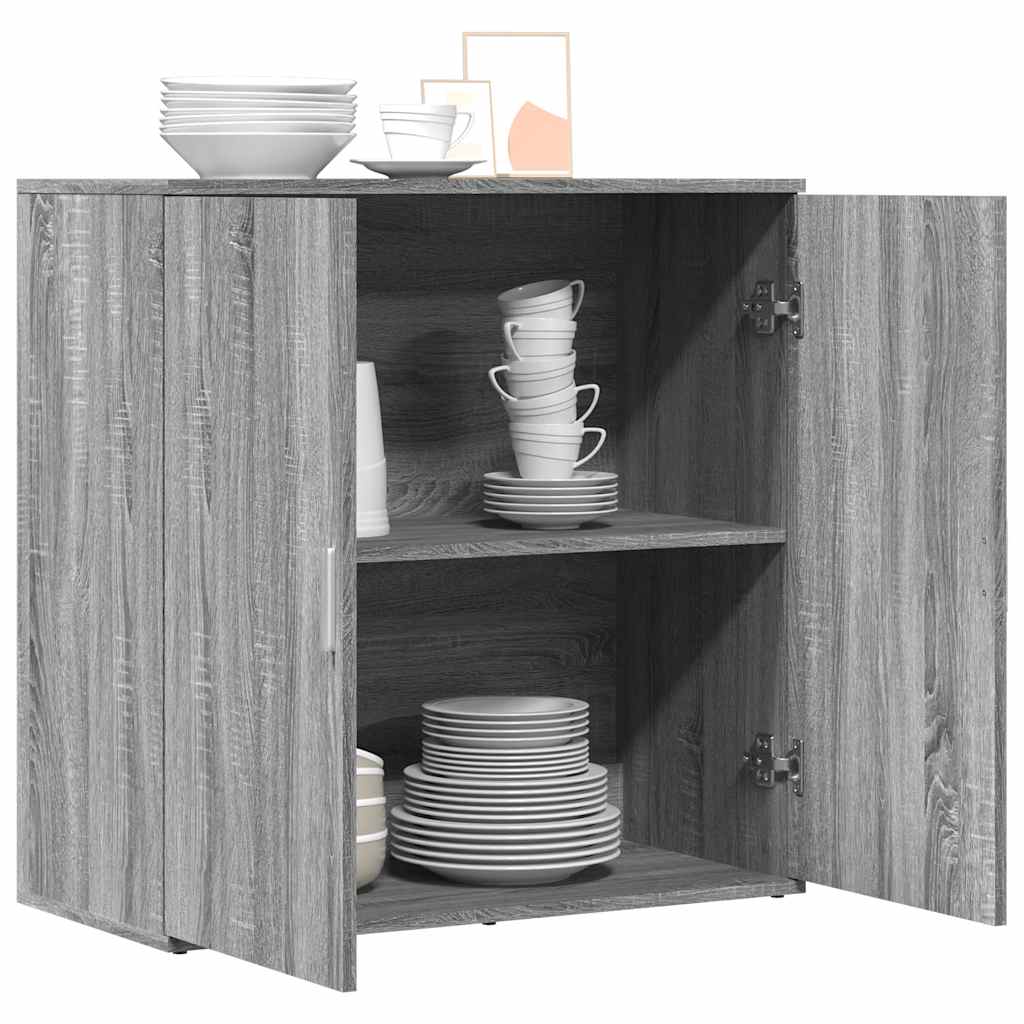 skab 79x38x80 cm konstrueret træ grå sonoma-eg