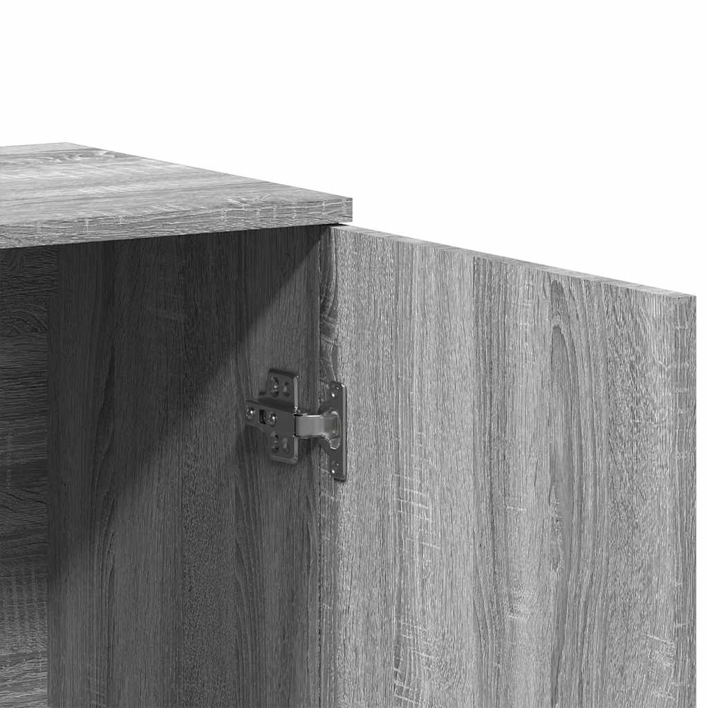 skab 79x38x80 cm konstrueret træ grå sonoma-eg