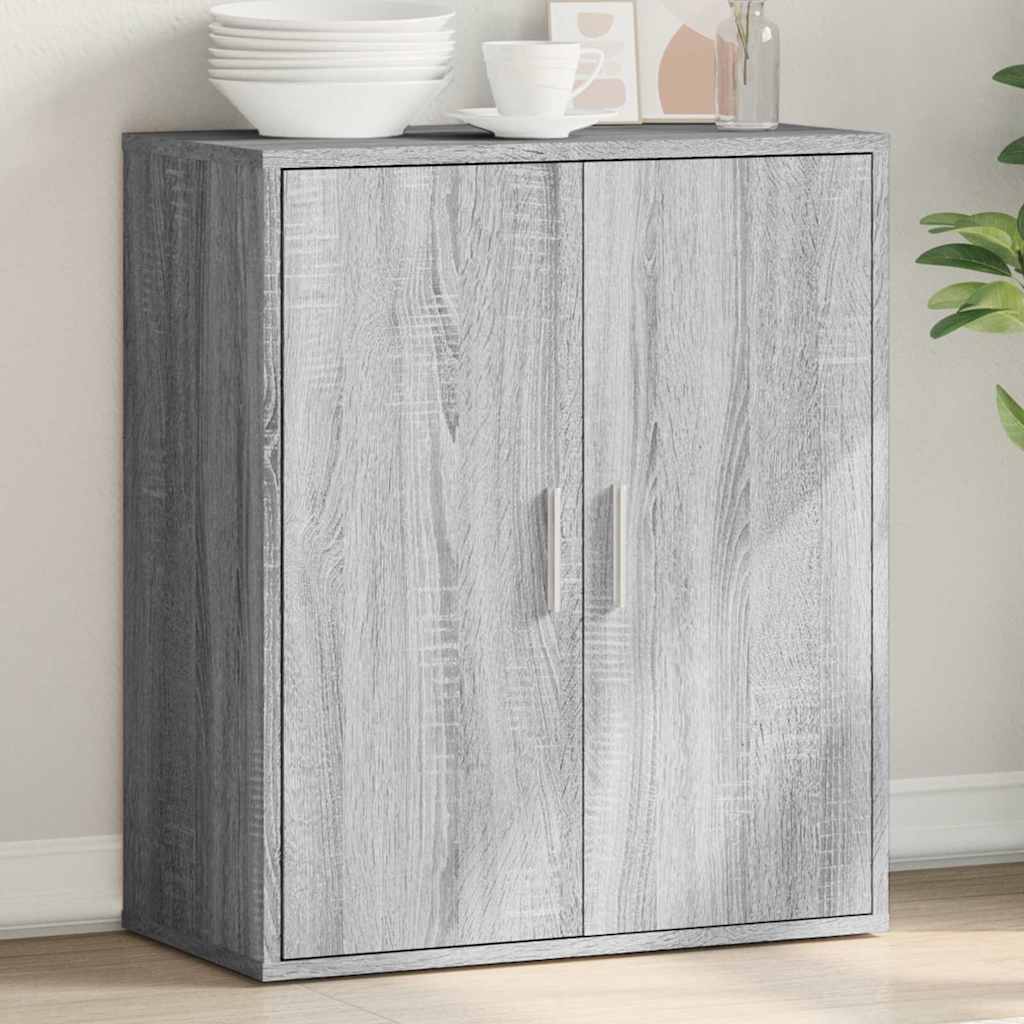 skab 79x38x80 cm konstrueret træ grå sonoma-eg