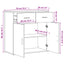 skab 79x38x80 cm konstrueret træ røget egetræsfarve
