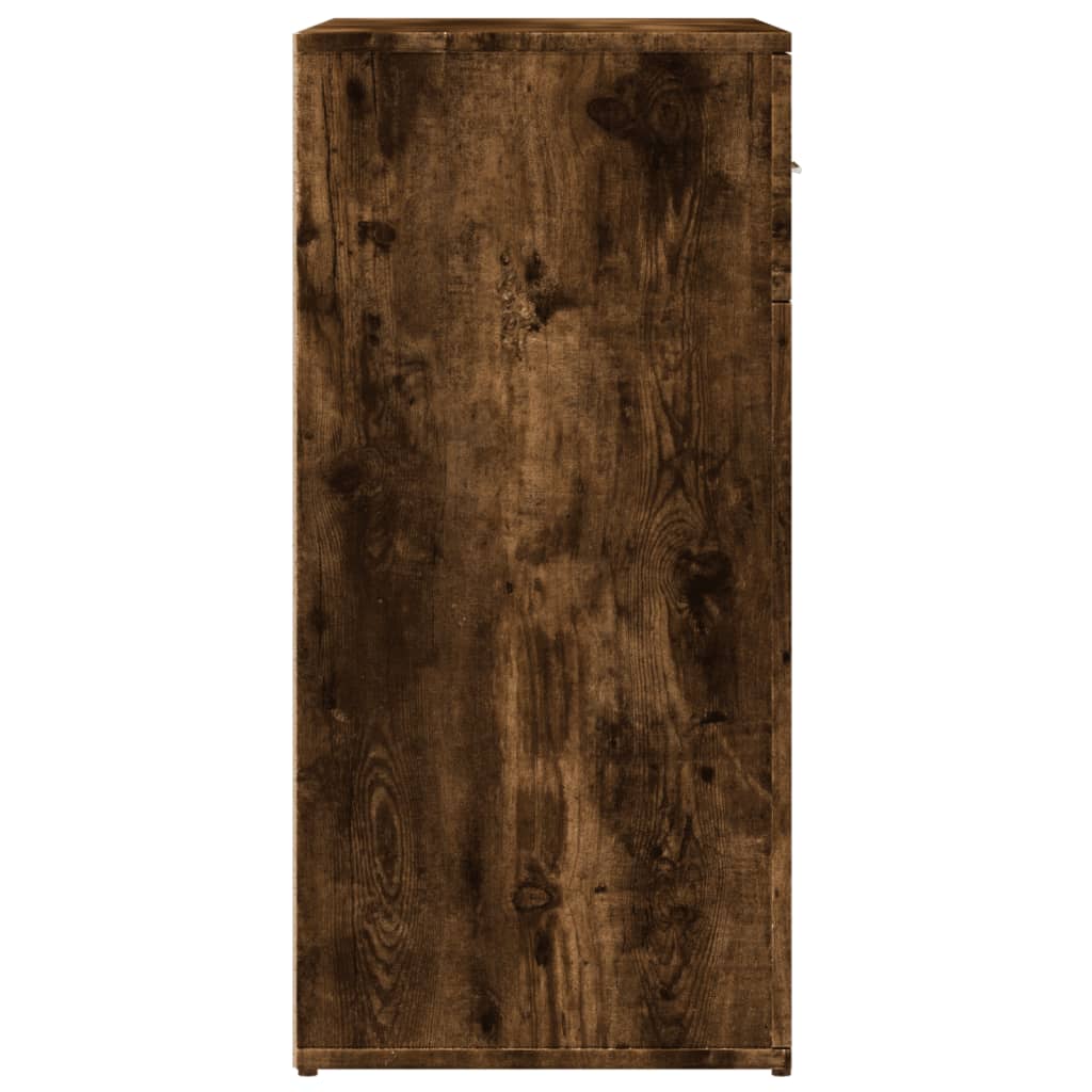 skænk 79x38x80 cm konstrueret træ røget egetræsfarve