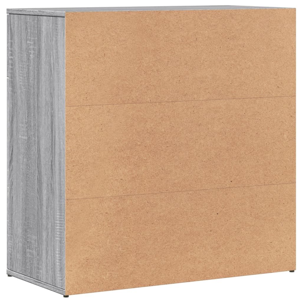 skab 79x38x80 cm konstrueret træ grå sonoma-eg