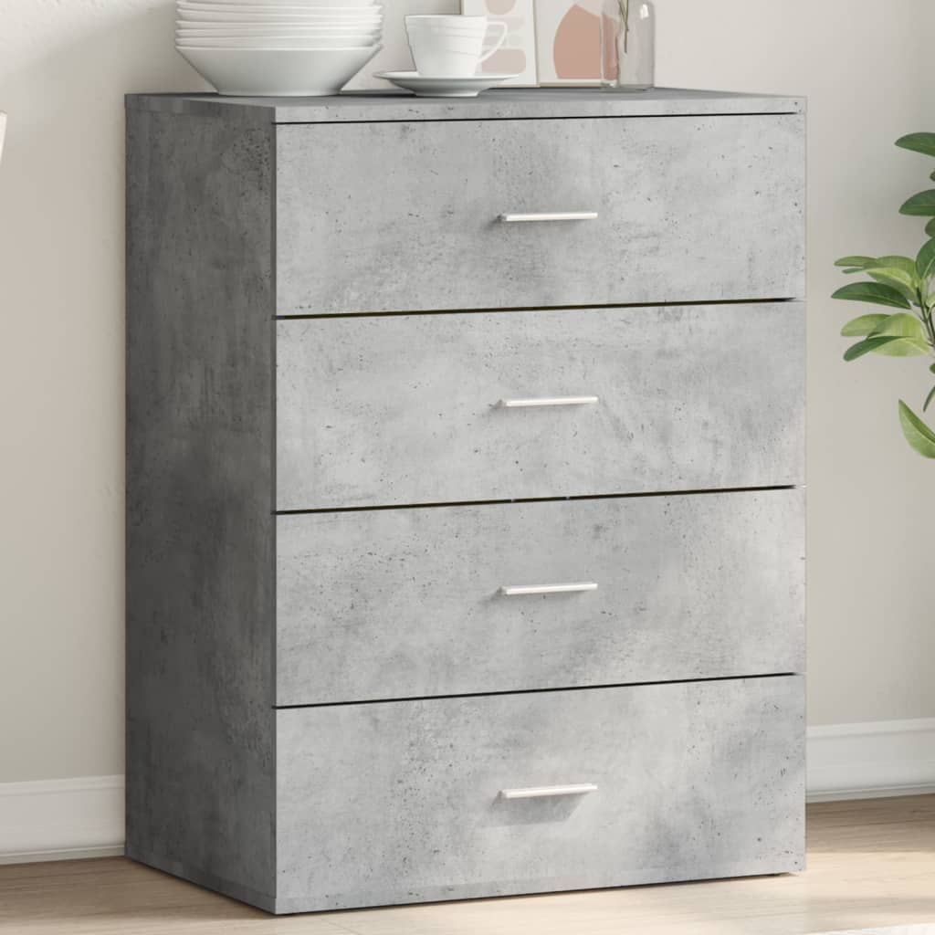 skænk 60x39x80 cm konstrueret træ betongrå