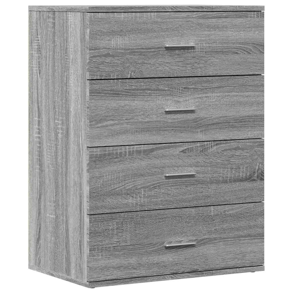 skab 60x39x80 cm konstrueret træ grå sonoma-eg