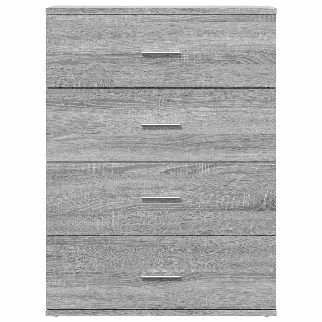 skab 60x39x80 cm konstrueret træ grå sonoma-eg