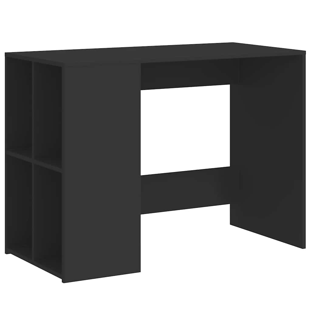 skrivebord 102x50x75 cm konstrueret træ sort