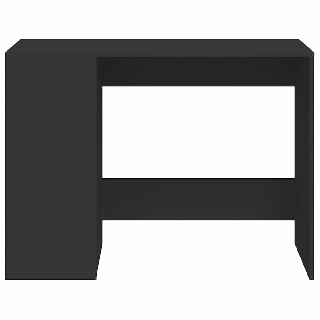 skrivebord 102x50x75 cm konstrueret træ sort