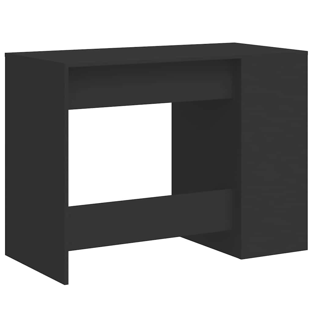 skrivebord 102x50x75 cm konstrueret træ sort