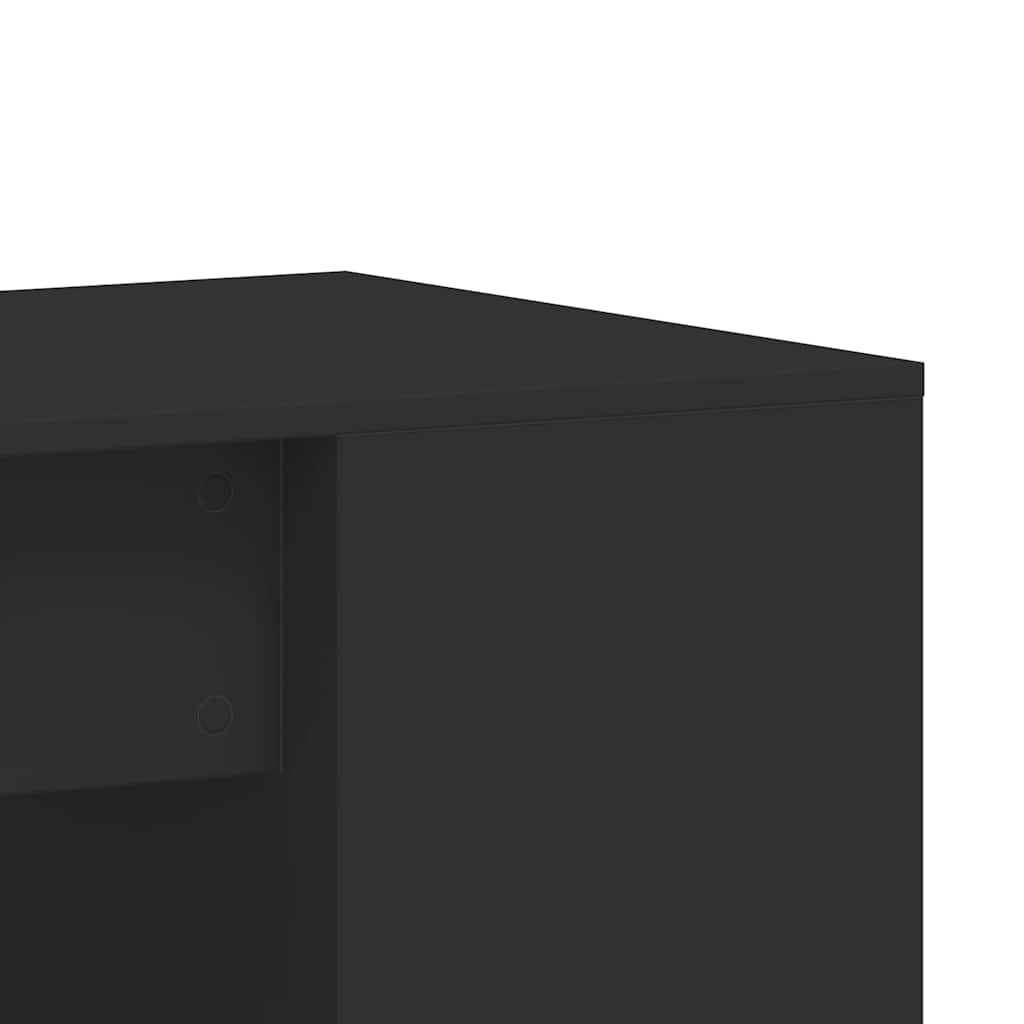 skrivebord 102x50x75 cm konstrueret træ sort
