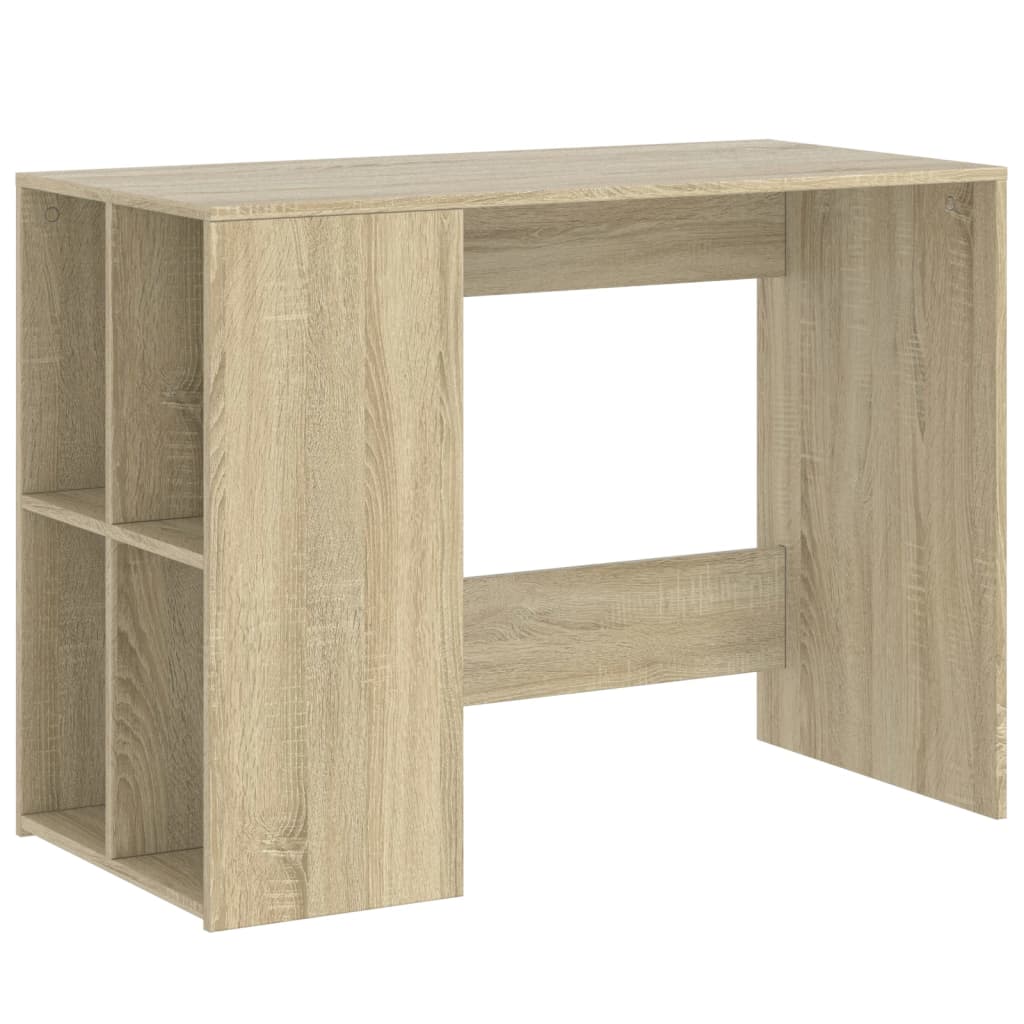 skrivebord 102x50x75 cm konstrueret træ sonoma-eg