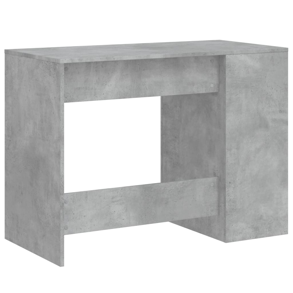 skrivebord 102x50x75 cm konstrueret træ betongrå