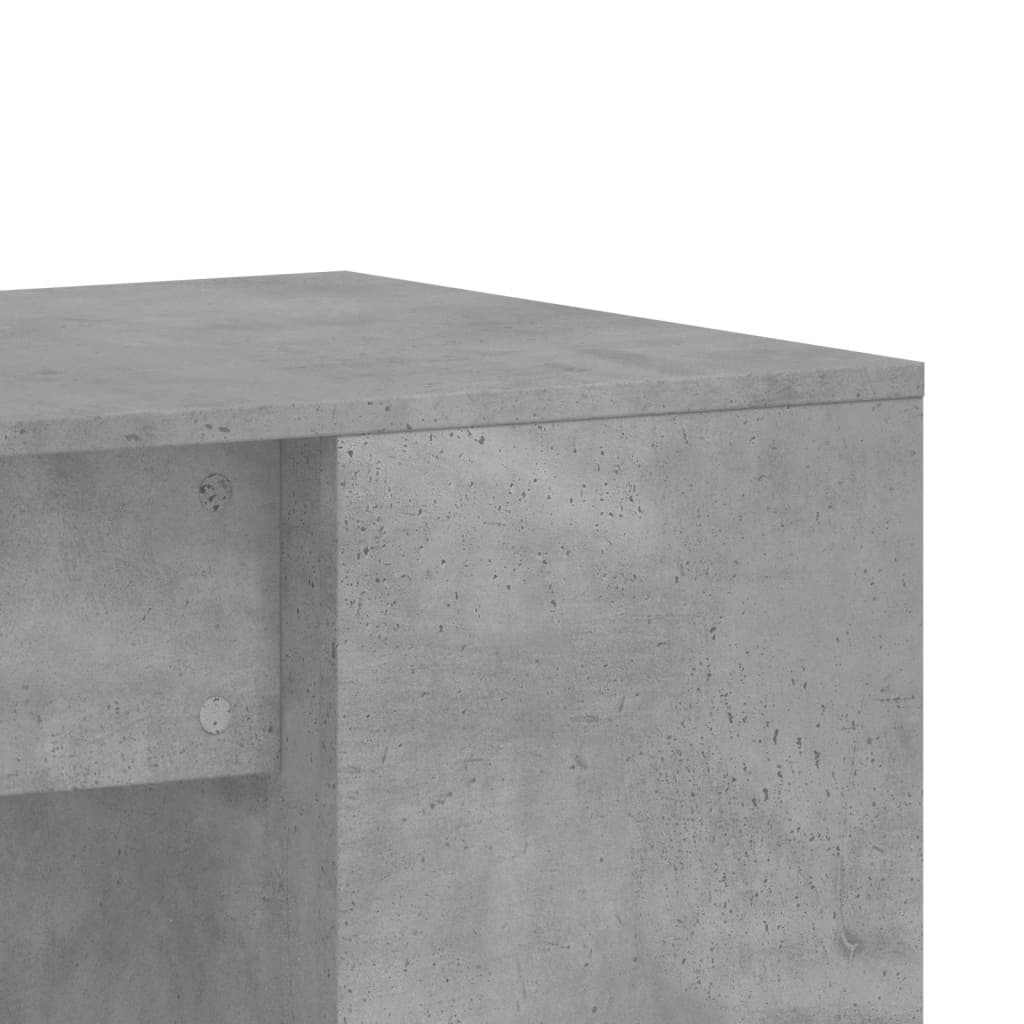 skrivebord 102x50x75 cm konstrueret træ betongrå