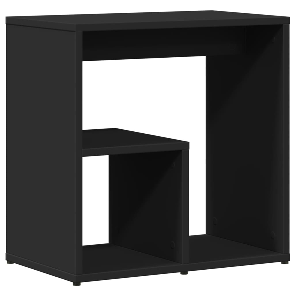 sidebord 50x30x50 cm konstrueret træ sort