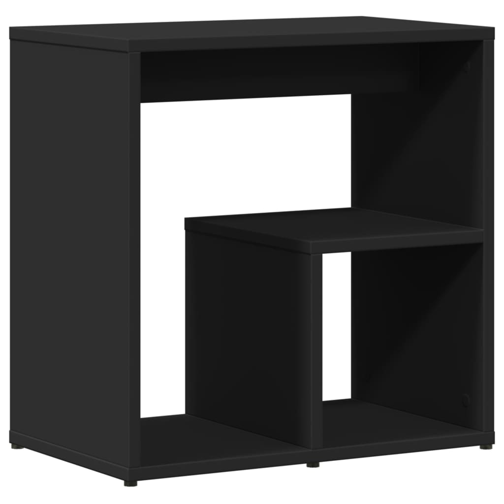 sidebord 50x30x50 cm konstrueret træ sort