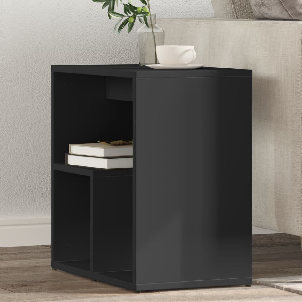 sidebord 50x30x50 cm konstrueret træ sort