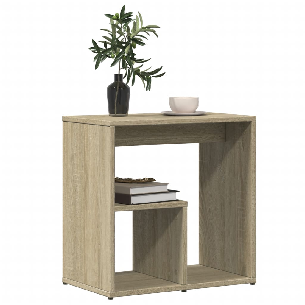 sidebord 2 stk. 50x30x50 cm konstrueret træ sonoma-eg