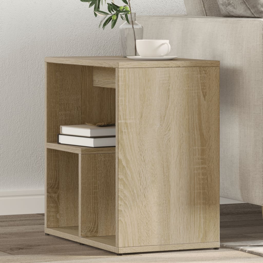 sidebord 2 stk. 50x30x50 cm konstrueret træ sonoma-eg