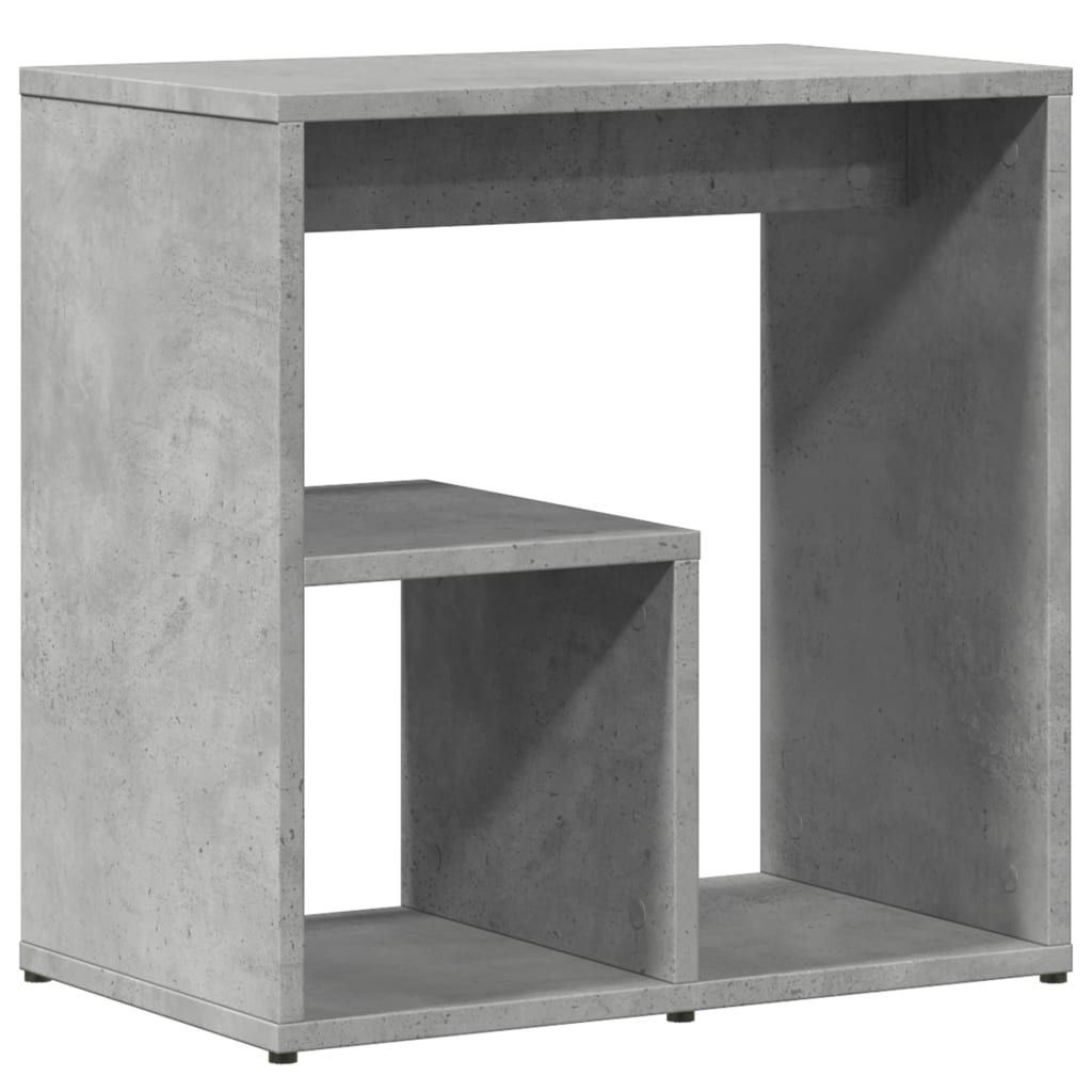 sideborde 2 stk. 50x30x50 cm konstrueret træ betongrå