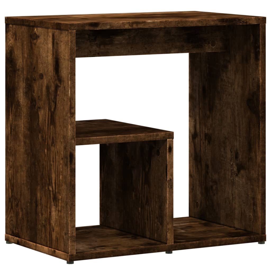 sideborde 2 stk. 50x30x50 cm konstrueret træ røget egetræsfarve