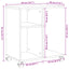 sidebord med hjul 50x30x55 cm konstrueret træ hvid
