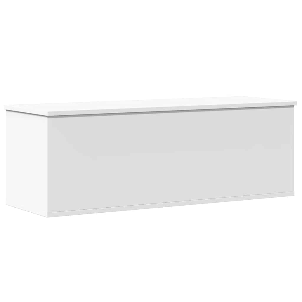 opbevaringsboks 102x35x35 cm konstrueret træ hvid