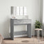 makeupbord med spejl 80x39x80 cm grå sonoma-eg