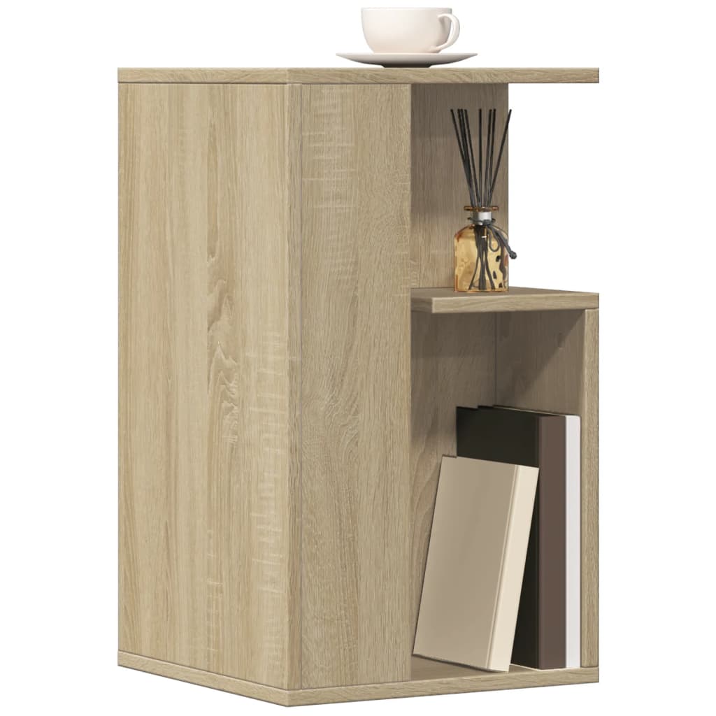 sidebord 35x35x60 cm konstrueret træ sonoma-eg