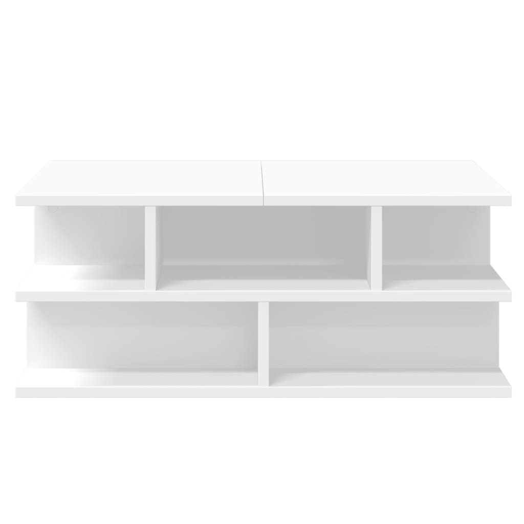 sofabord 70x70x29 cm konstrueret træ hvid