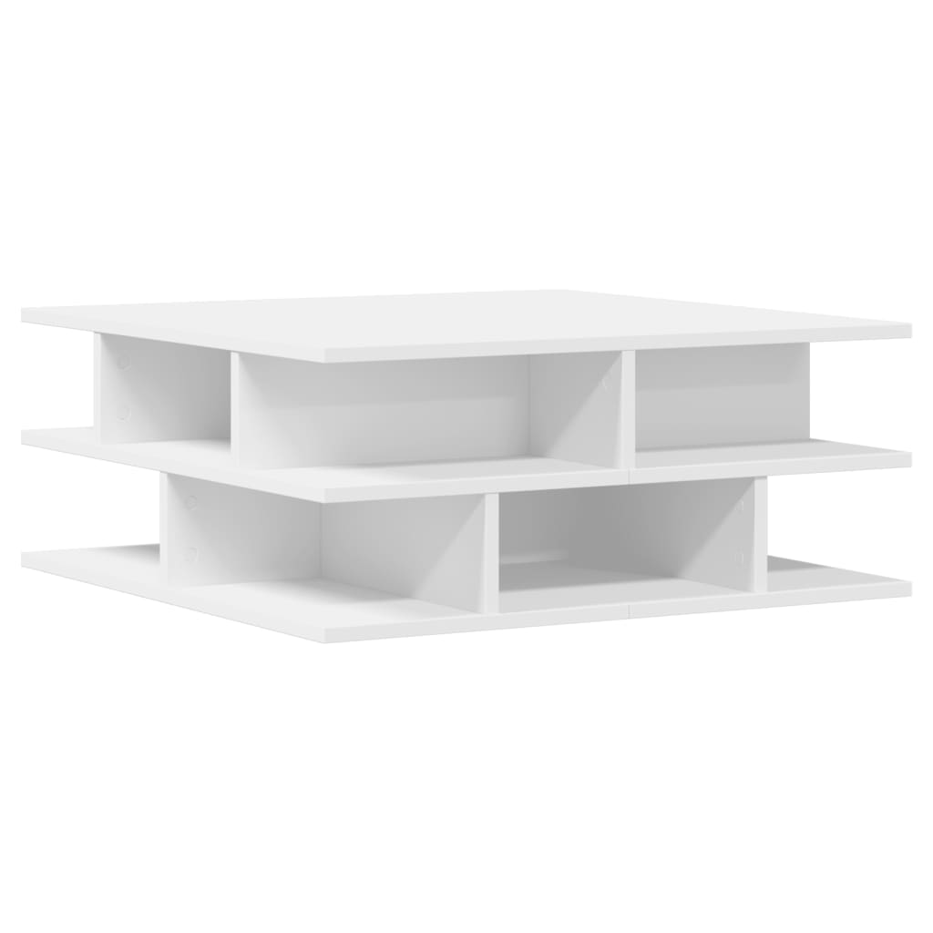 sofabord 70x70x29 cm konstrueret træ hvid