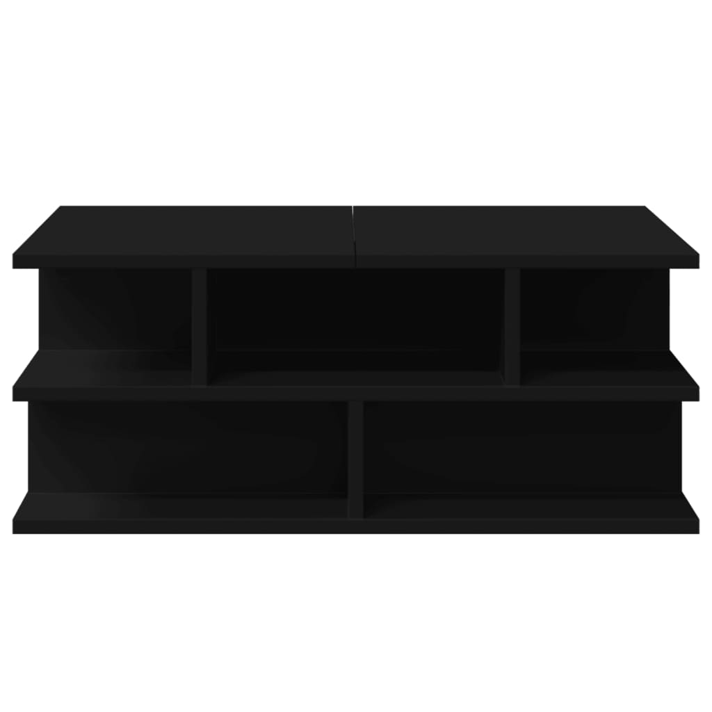 sofabord 70x70x29 cm konstrueret træ sort