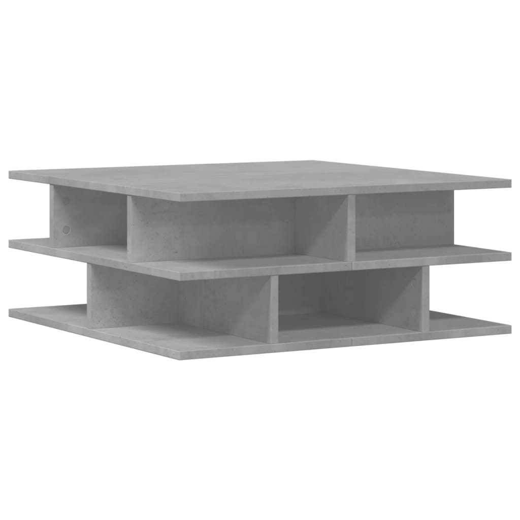 sofabord 70x70x29 cm konstrueret træ betongrå