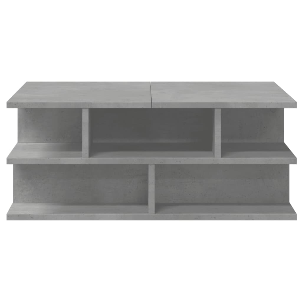 sofabord 70x70x29 cm konstrueret træ betongrå