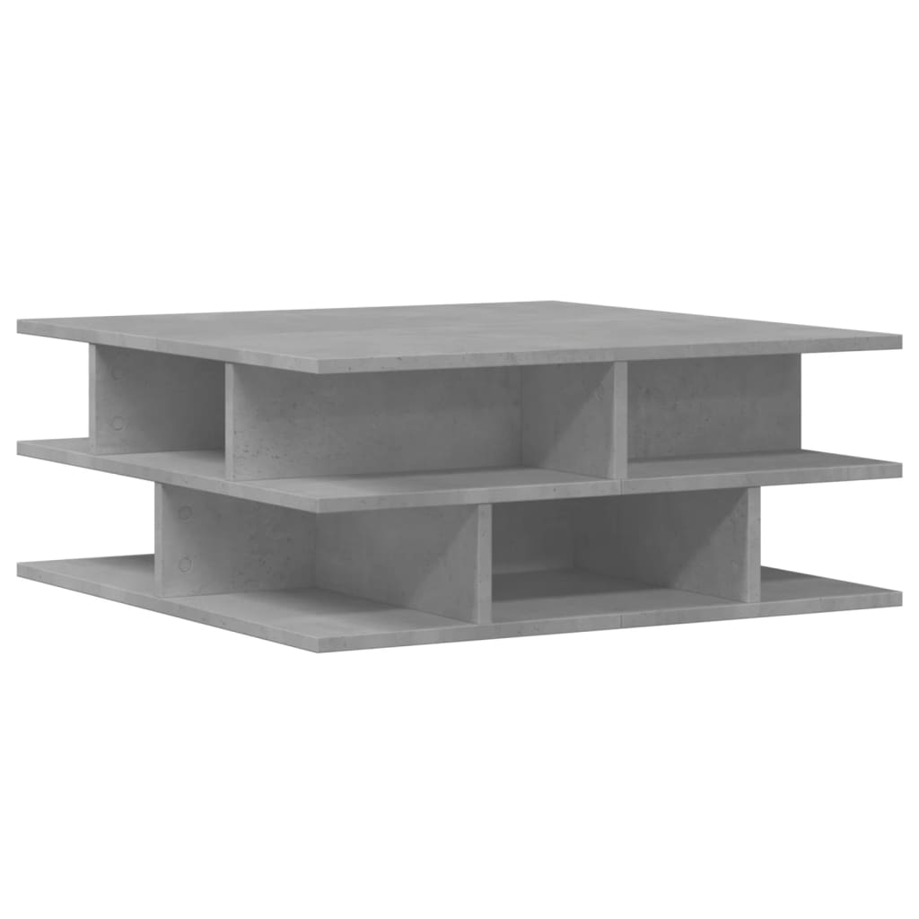 sofabord 70x70x29 cm konstrueret træ betongrå