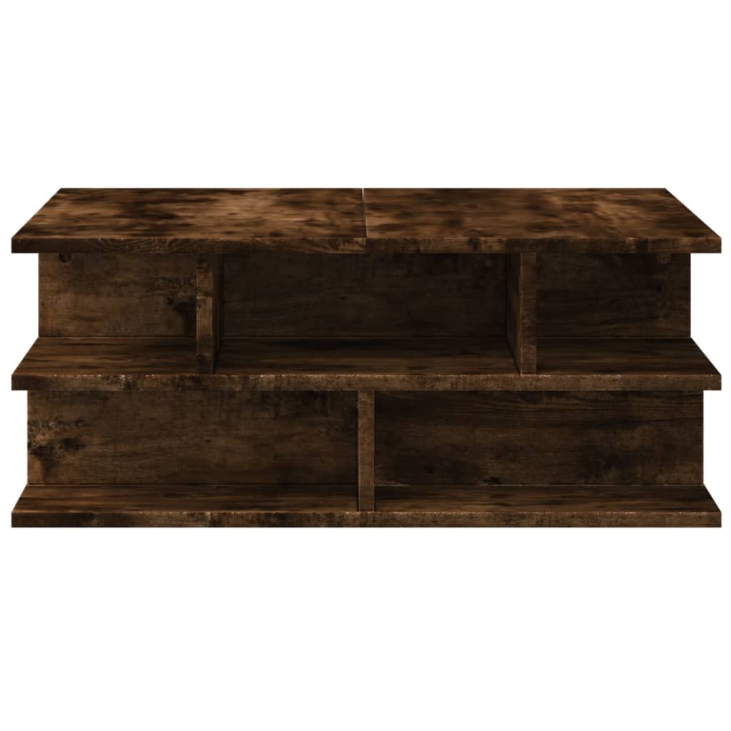 sofabord 70x70x29 cm konstrueret træ røget egetræsfarve